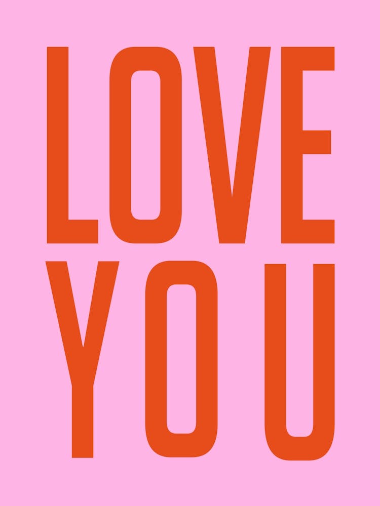 Love You Orange and Pink