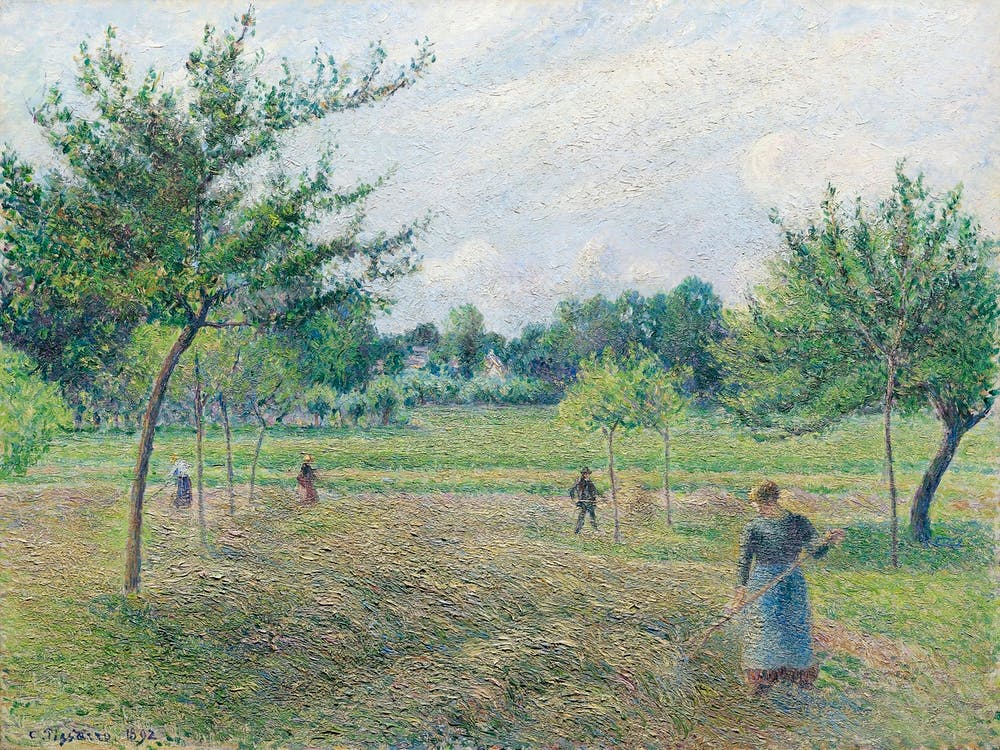 Haymaking At Éragny (1892), Camille Pissarro