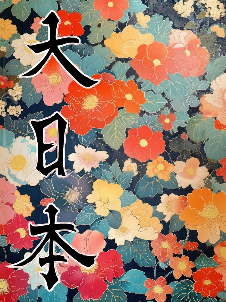 Hokusai Great Japan Poster Japanese Floral  29