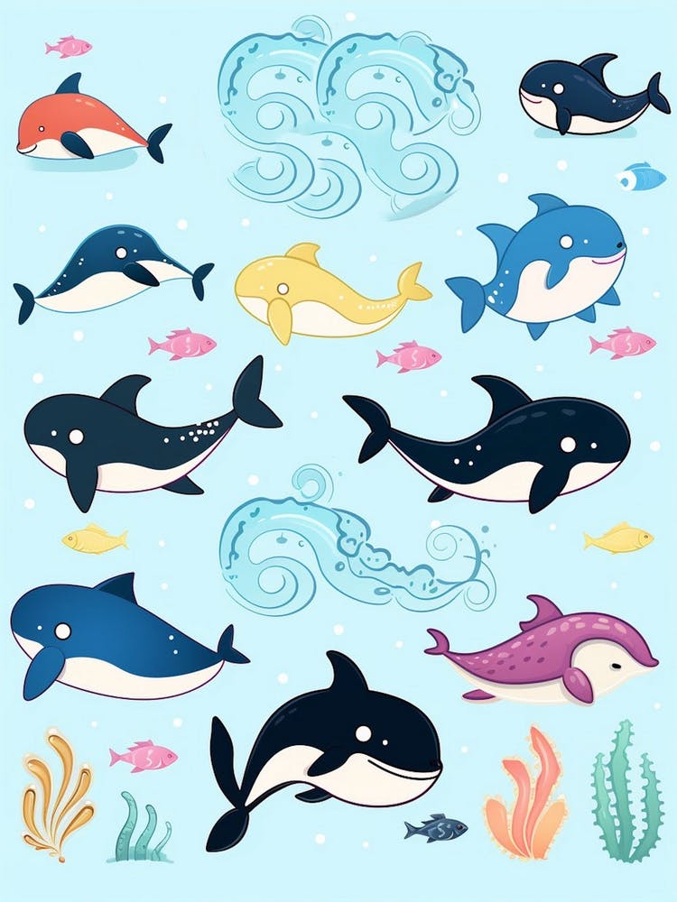 Kids Orca Whale Cartoon 1