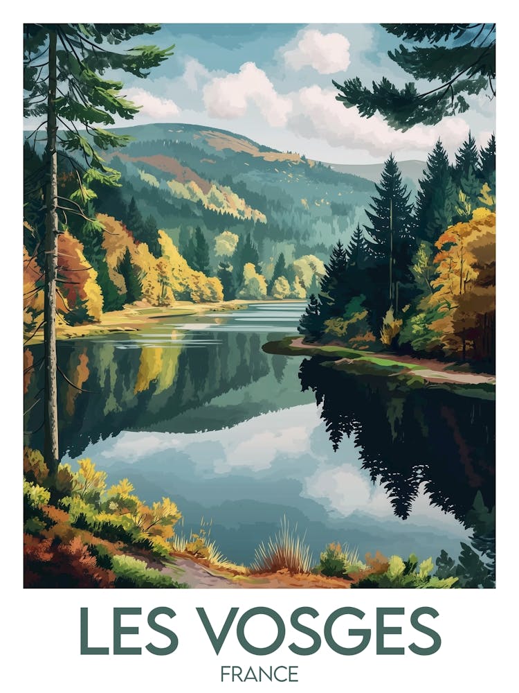 Affiche de voyage Les Vosges 1