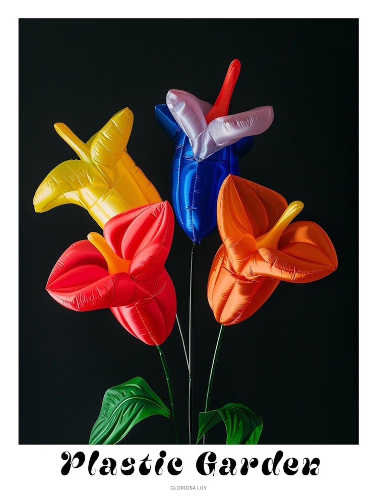 Bright Inflatable Flowers Poster Gloriosa Lily 1