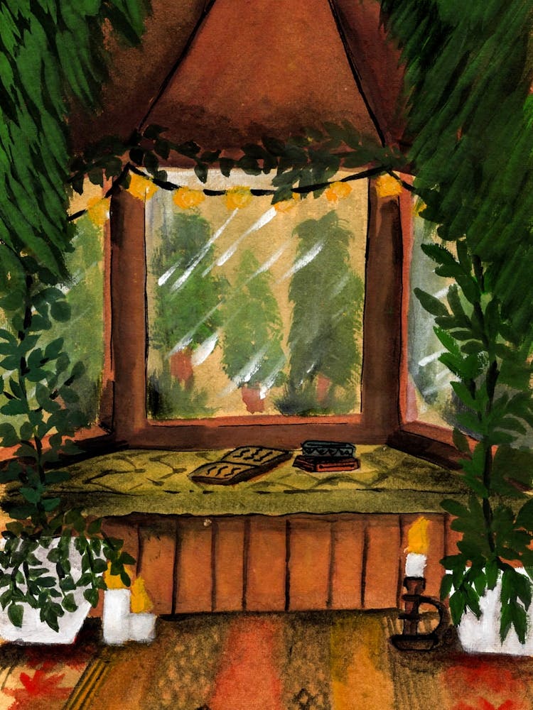 Cozy Book Reader Corner