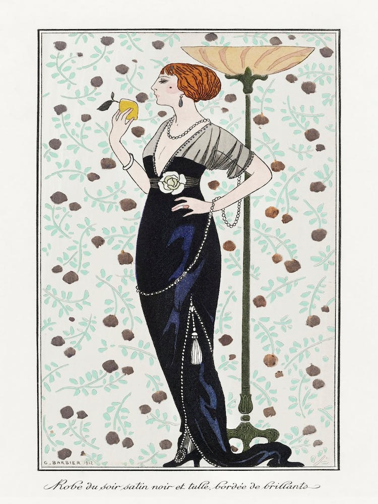Costumes Parisiens Grande Robe Du Soir From Journal Des Dames Et Des Modes (1913), George Barbier
