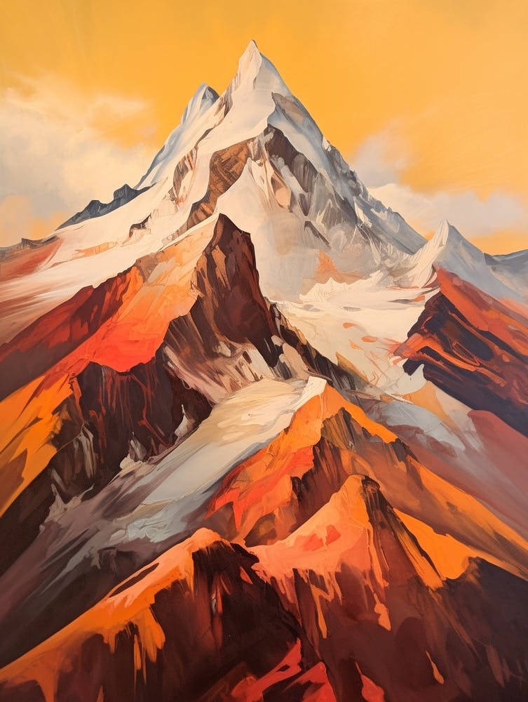 Nanga Parbat Pakistan 1 Mountain Painting