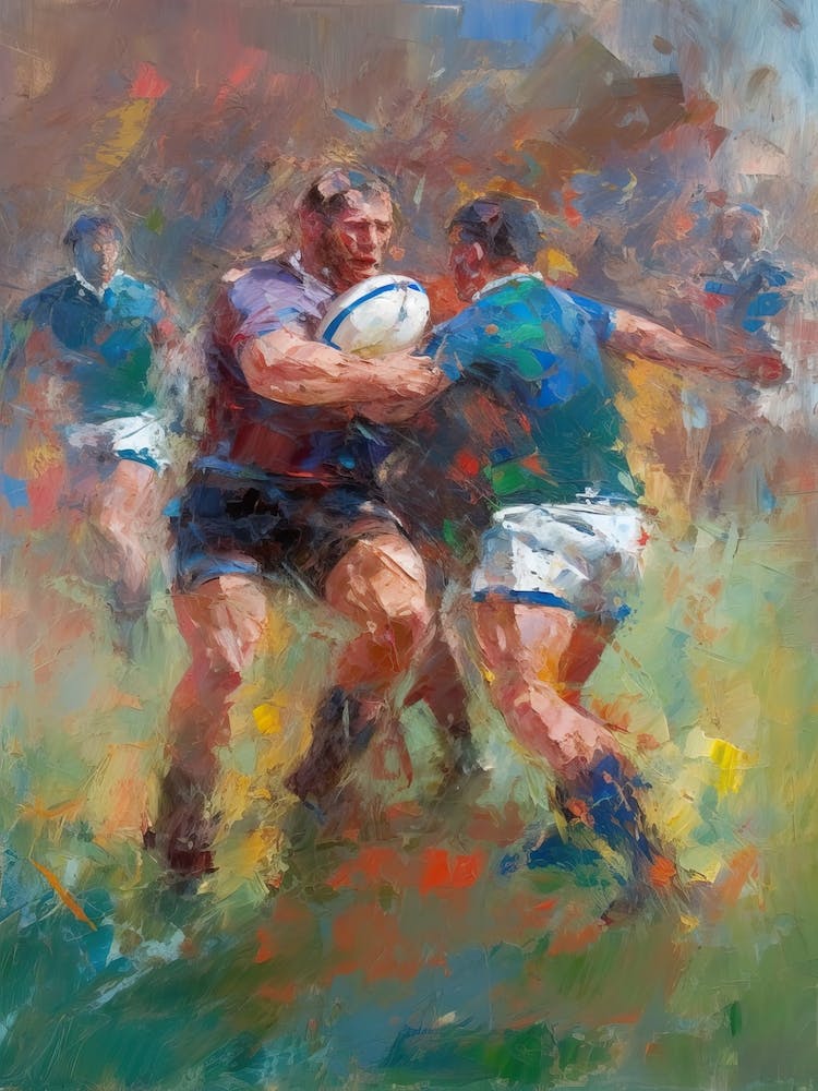 Rugby In The Style Of Monet 3