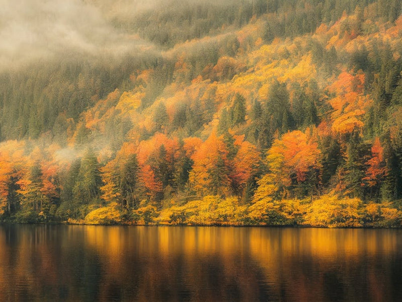 Autumn Trees In A Lake