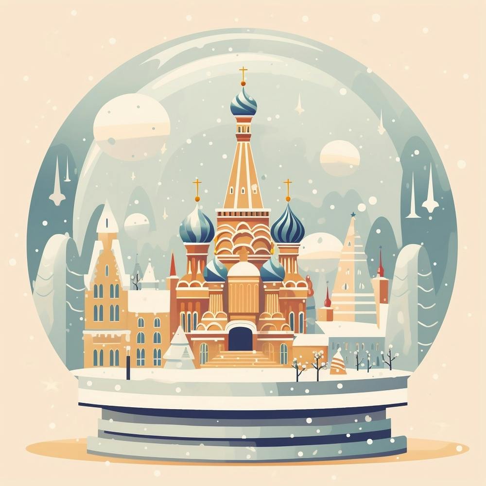 Moskau Russland 1 Schneekugel