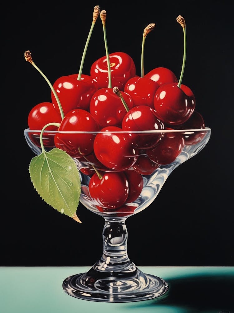 Vintage Cherries Advertisement Style 3