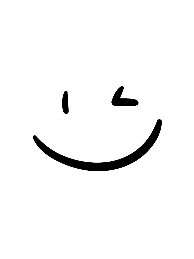 Visage qui fait un clin d'œil - Impression d'affiche