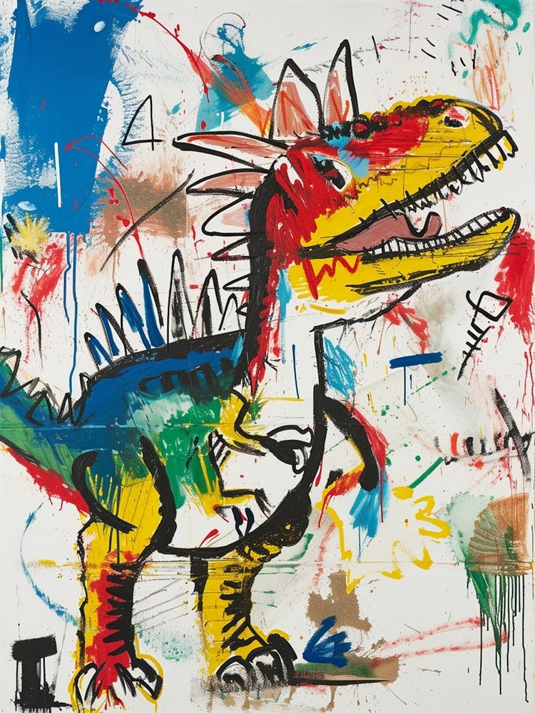 Abstract Dinosaur Graffiti Style 3