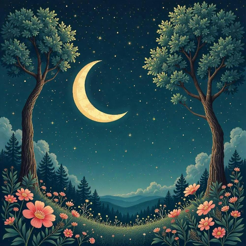 Moon And Forest Style William Morris2 (16)