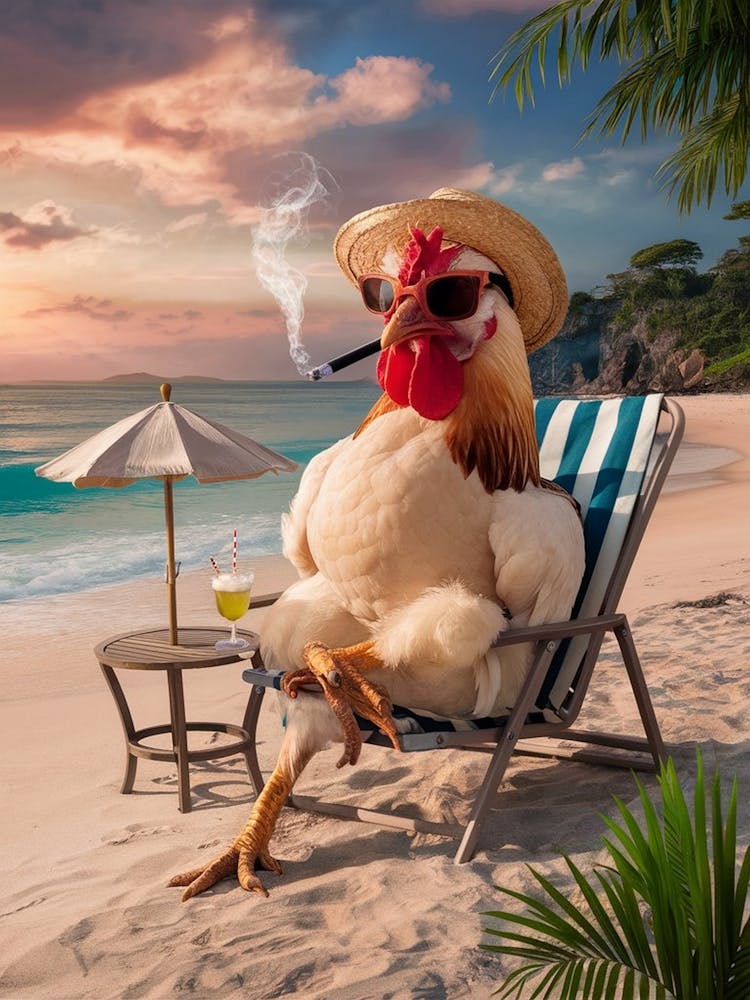 Coq sur la Plage 1