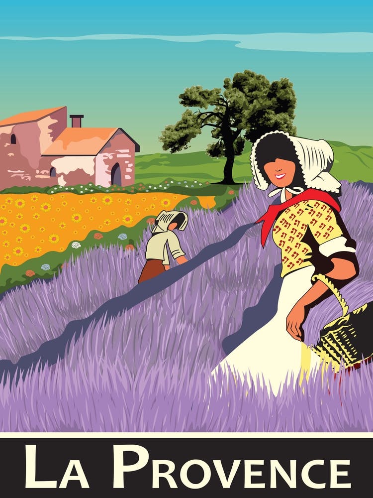 Provence, Woman on a Lavender Field, France