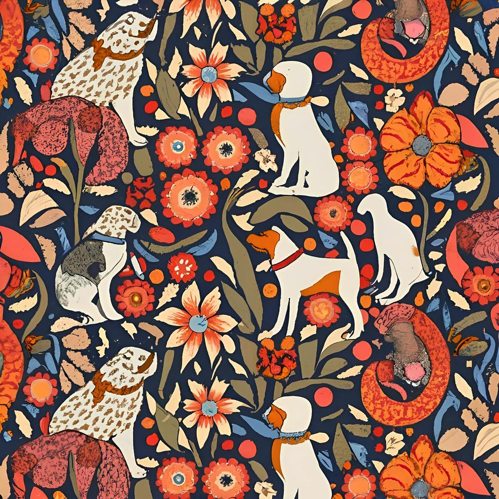 William Morris Inspired Dogs Collection