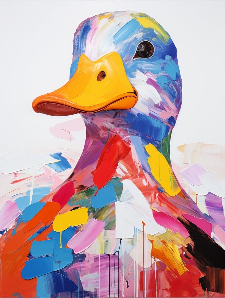 Colourful Bird Painting Duck 1
