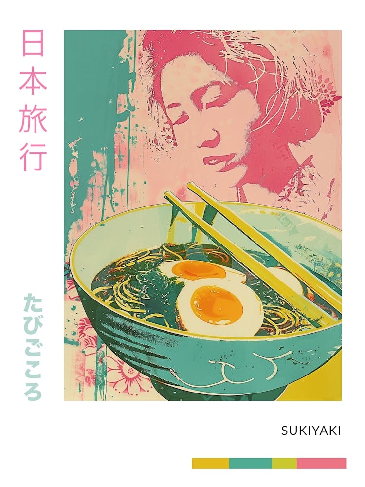 Sukiyaki Duotone Silkscreen Poster 1