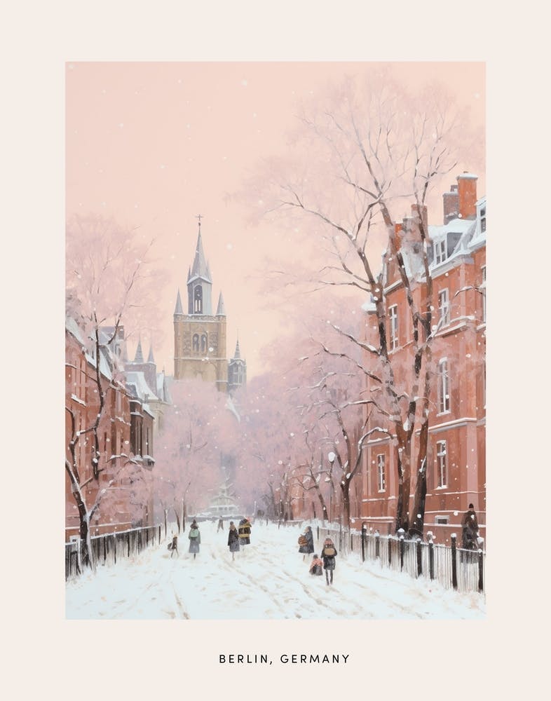 Peinture Hivernale Rêveuse Affiche Berlin Allemagne 1
