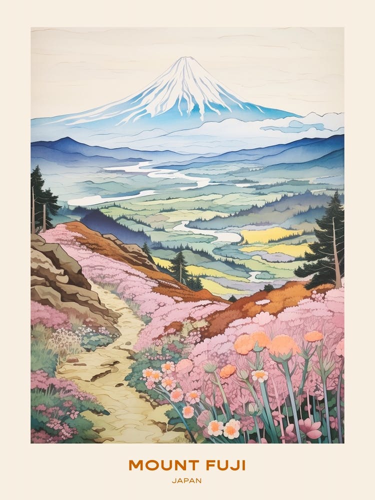 Mount Fuji Japan 1 Hike Poster