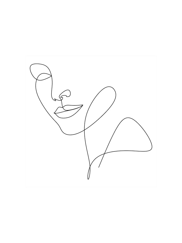 Portrait Of A Woman.Scandinavian wall art