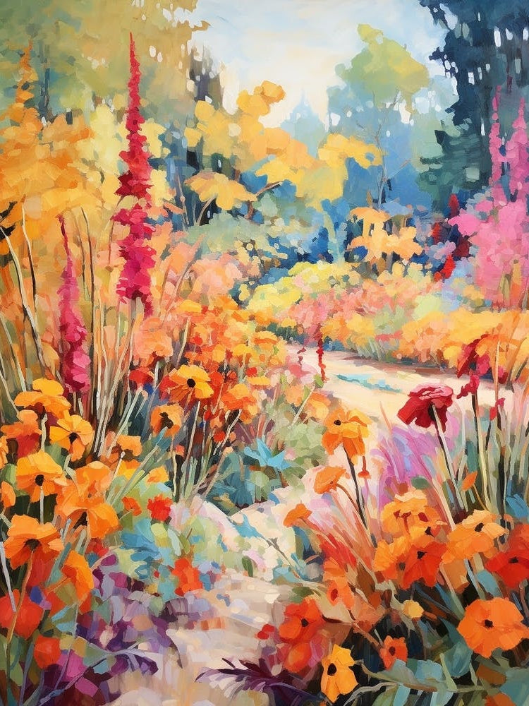 Autumn Gardens Painting Chanticleer Garden 2