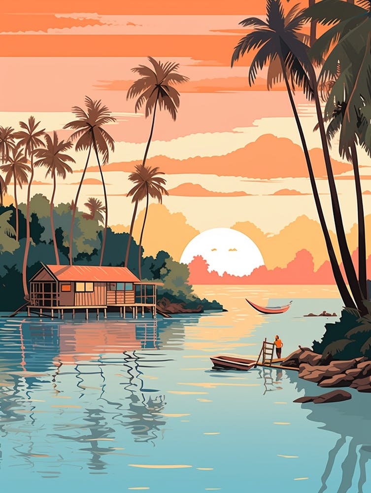 Pacific Islands 1 Travel Illustration