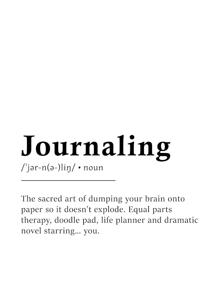 Journaling Definition Poster - Dictionary