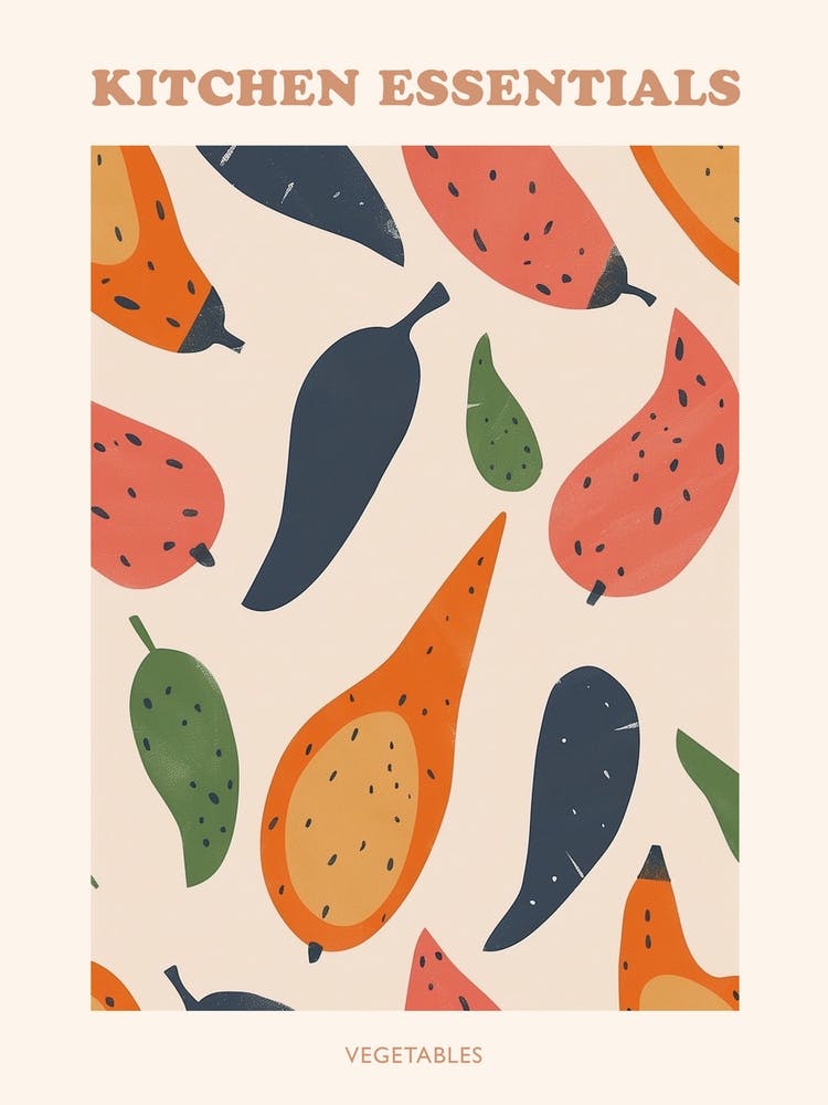 Vegetable Pattern Illustration Poster 1