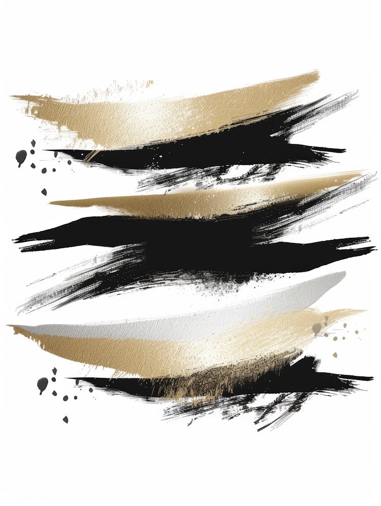 Gold And Black Brush Strokes 43