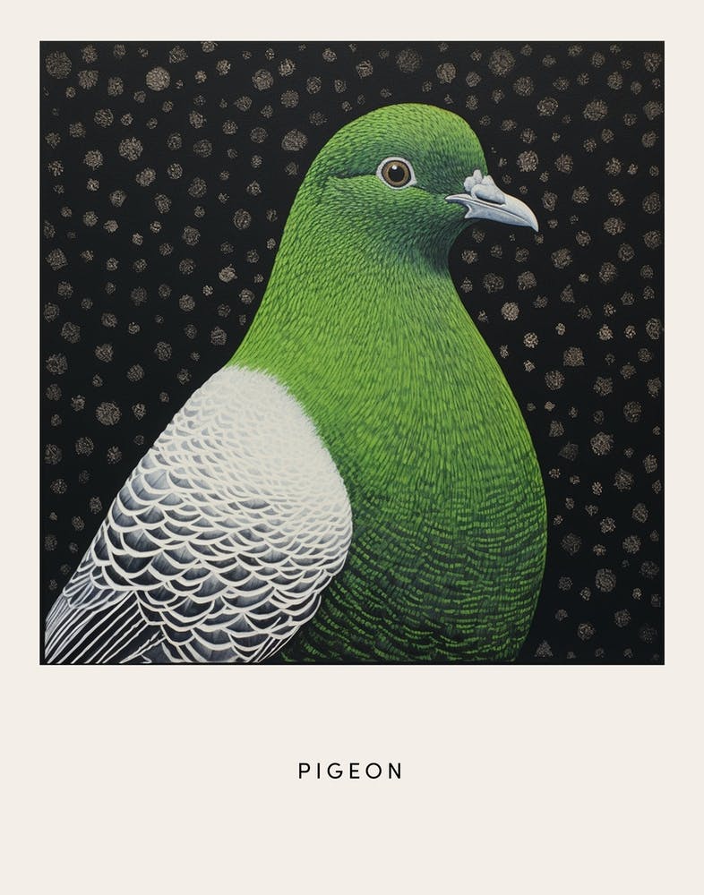 Ohara Koson Inspired Bird Painting Pigeon 5 Poster