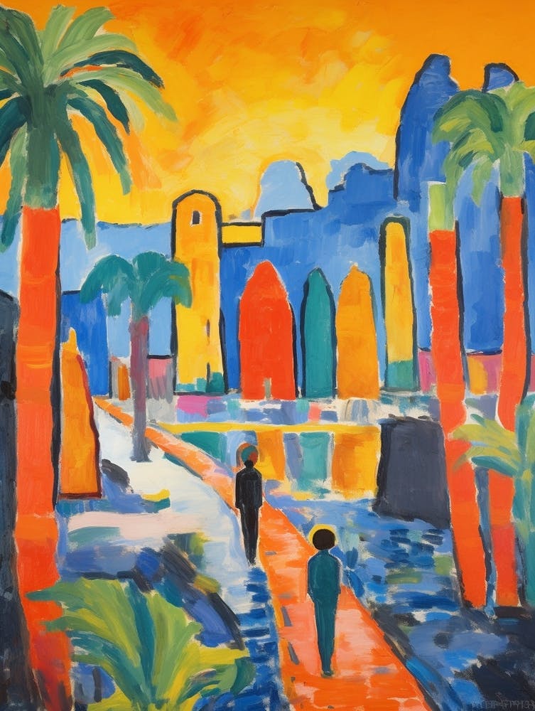 Luxor Egypt 3 Fauvist Painting