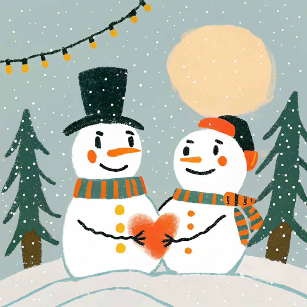Snowman Couple 1