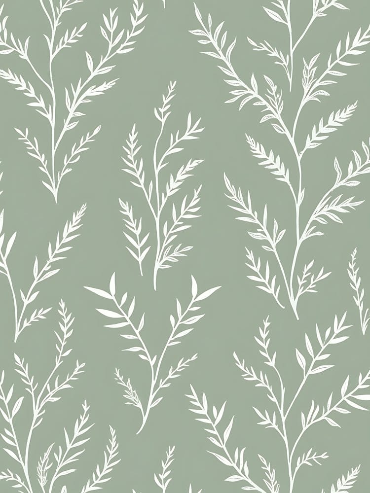 Abstract Sage Green Garden