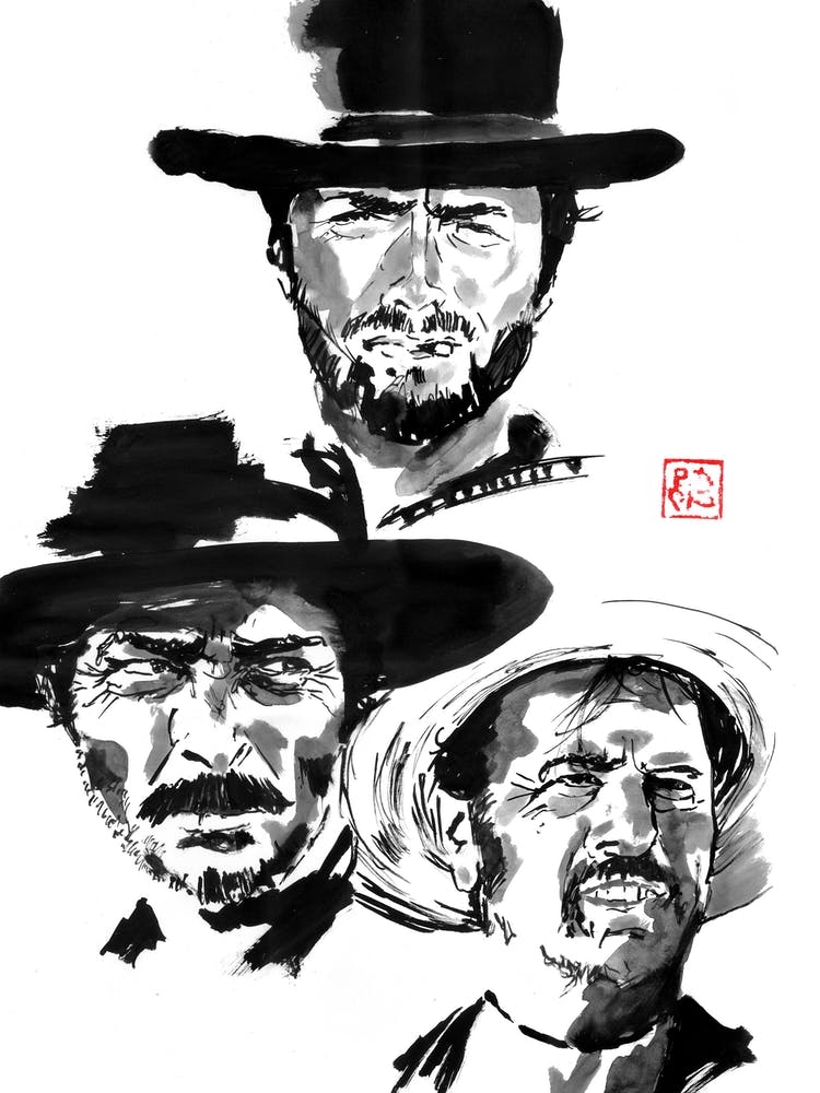 The Good The Bad and the ugly portraits