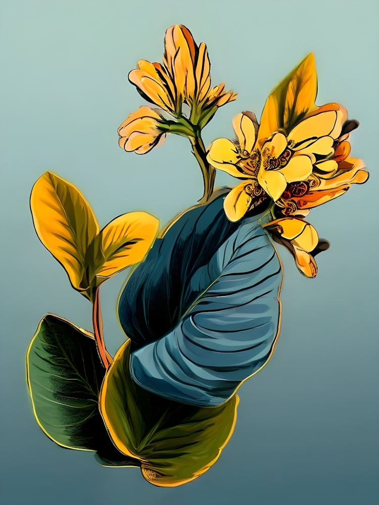 Yellow And Blue Flowers
