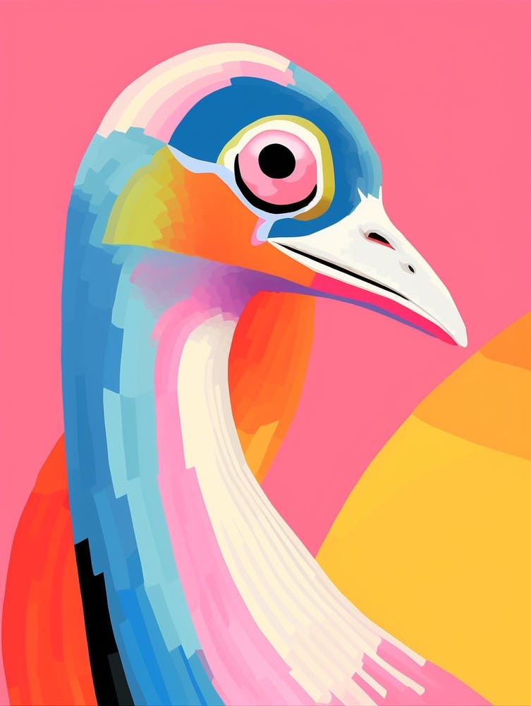 Colourful Dinosaur Ornithomimus 1