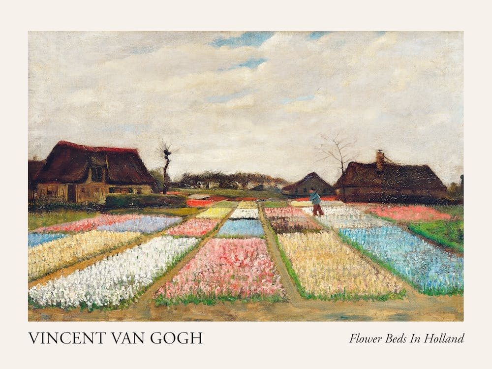 Flower Beds In Holland, Vincent Van Gogh Poster