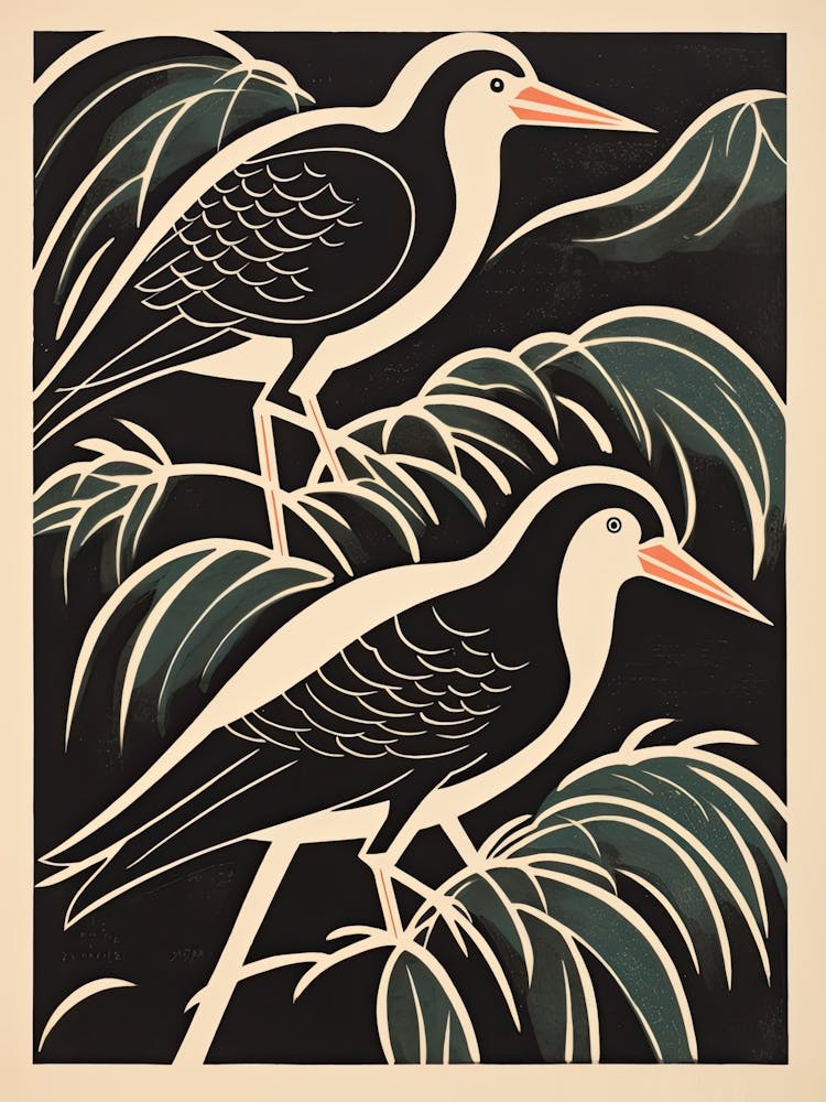 Two Birds Perched On A Branch