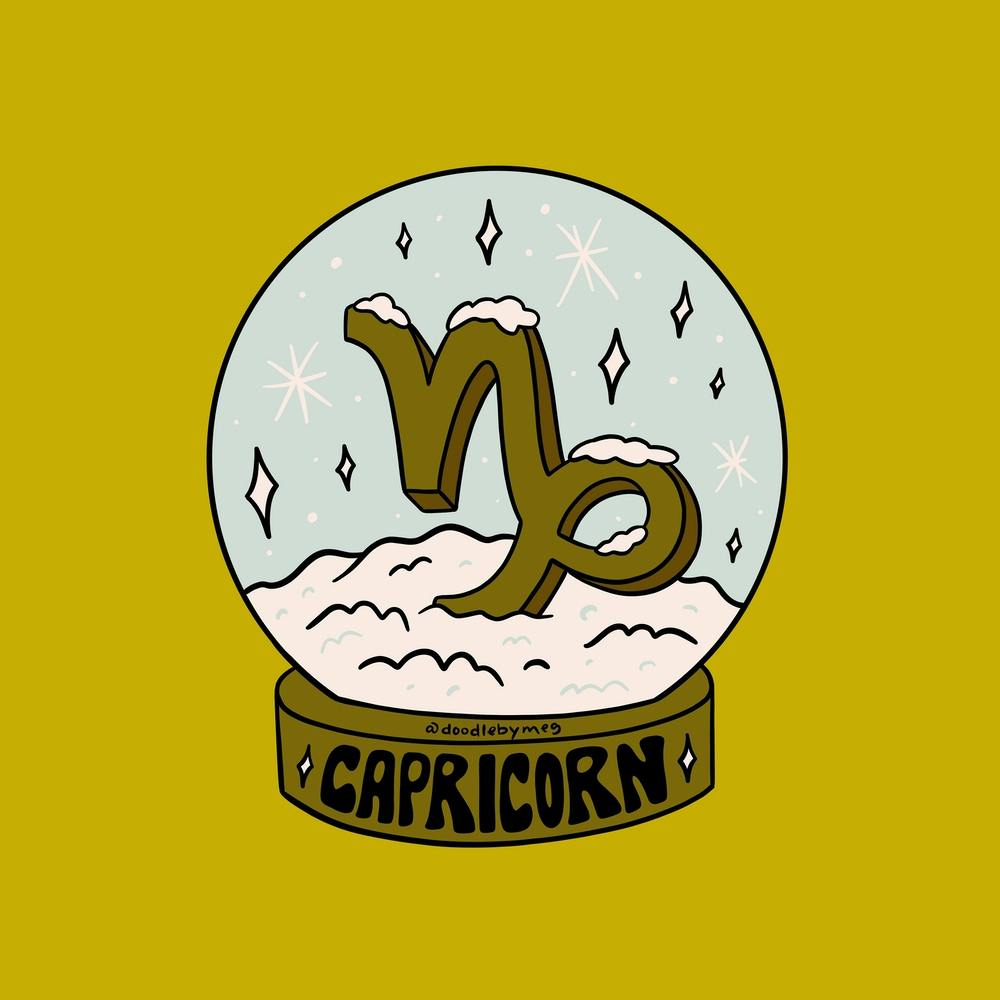 Capricorn Snow Globe