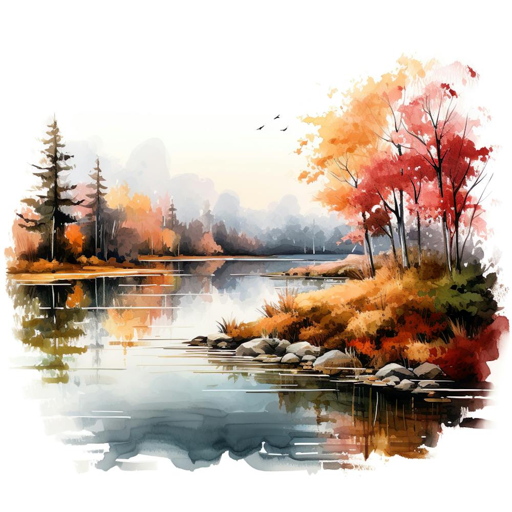 Watercolor Autumn Landscape 68