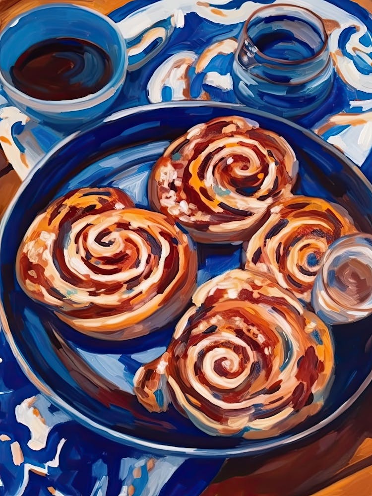 Cinnamon Rolls Painting 1