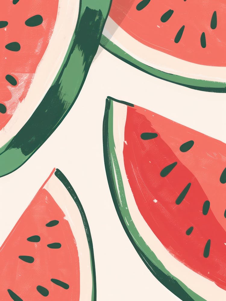 Watermelon Close Up Illustration 7