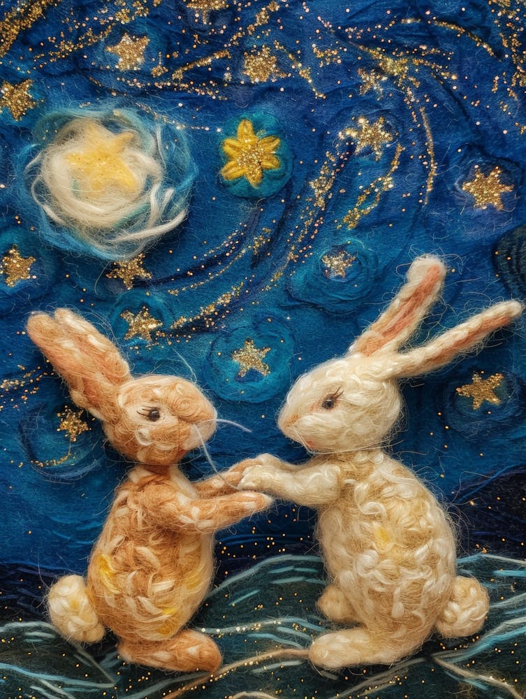 Rabbits In The Night Sky