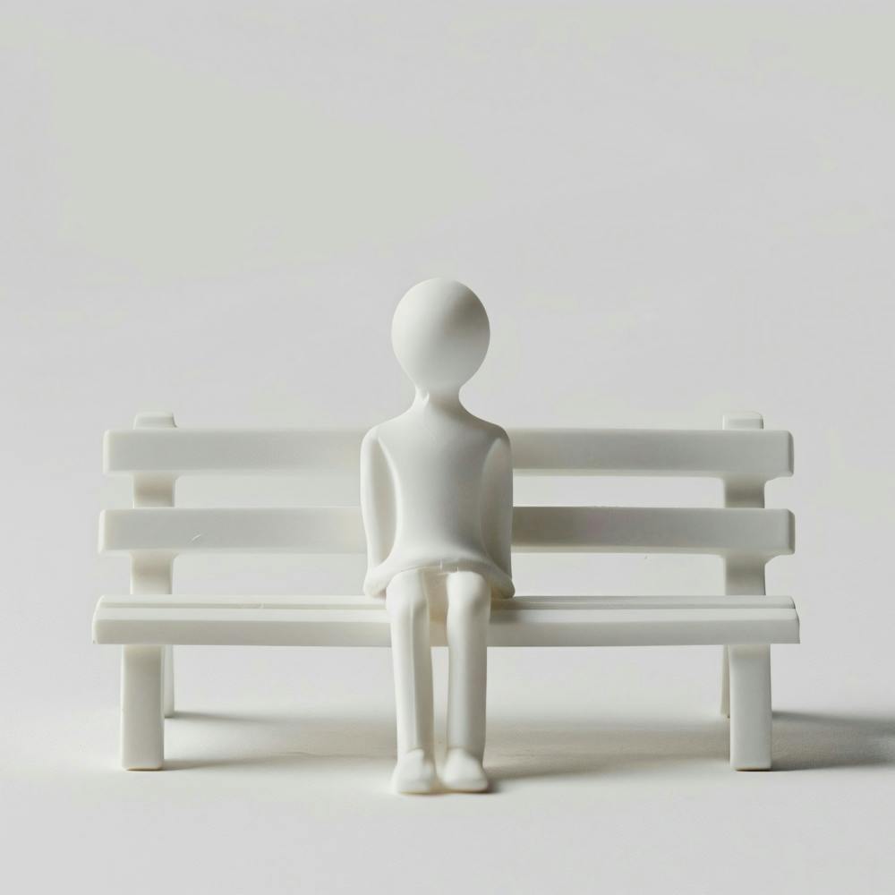 Person Sitting On A Bench