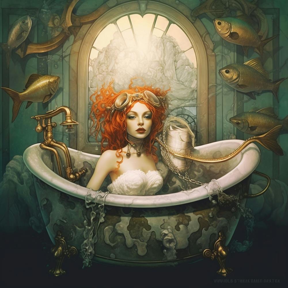 Steampunk Bathtub Girl 2