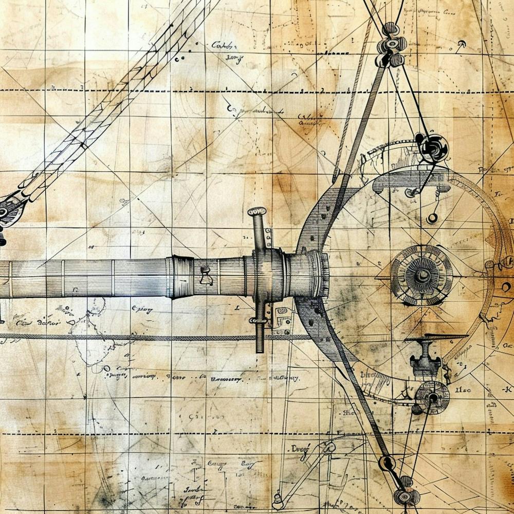 Steampunk Drawing Of A Maschine