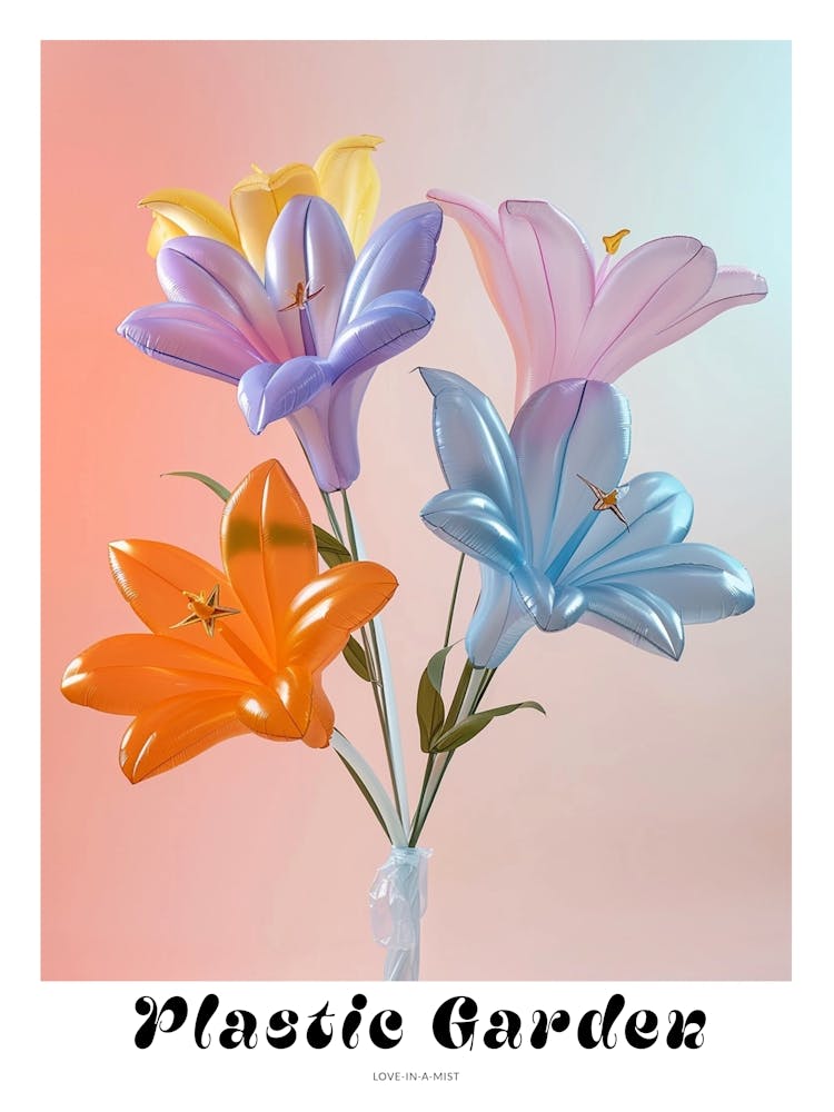 Dreamy Inflatable Flowers Poster Love In A Mist Nigella 1