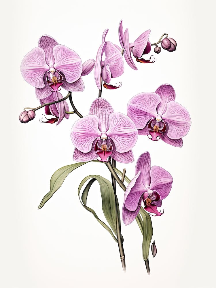 Orchids Flower Vintage Botanical 3