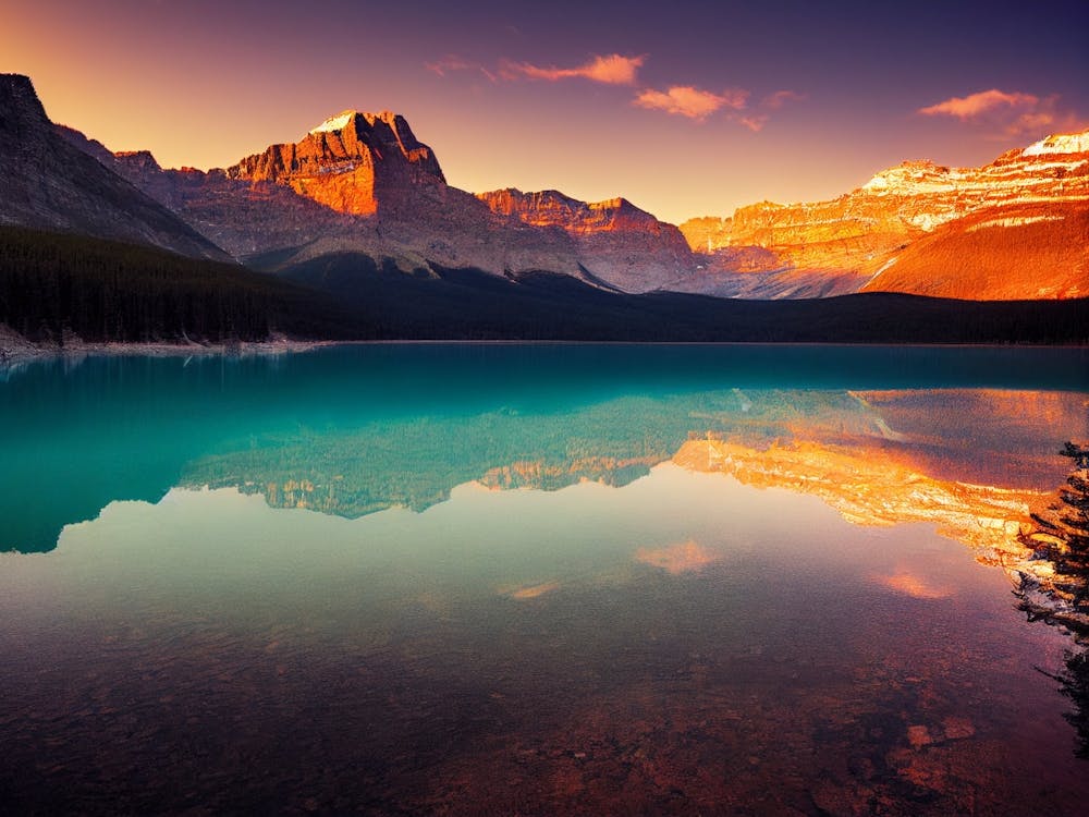 Sunrise At Lake Marie
