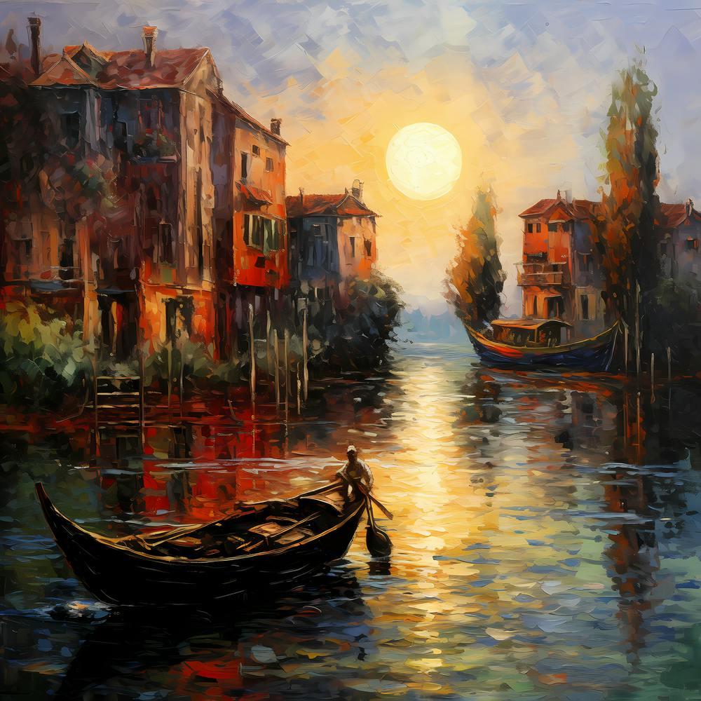 Azure Echoes: Monet's Italian Tapestry